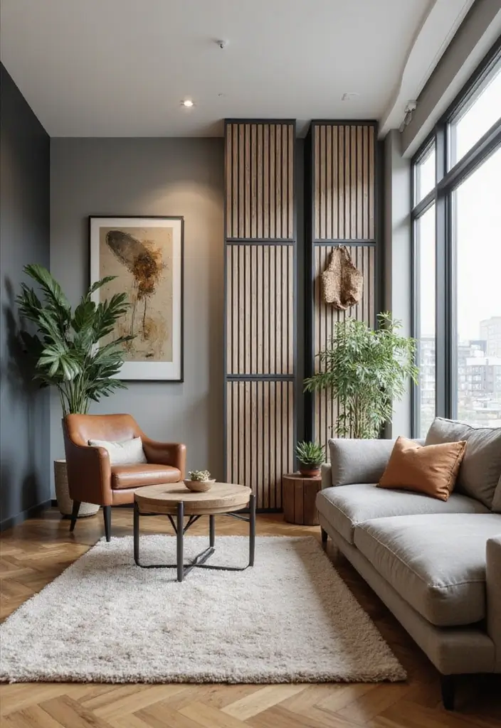 27 Home Decor Ideas Living Room Apartment Style for Urban Living - 22. Stylish Room Dividers