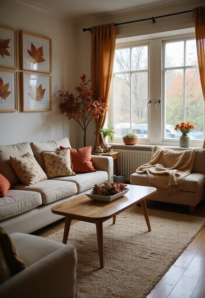 27 Home Decor Ideas Living Room Farmhouse Looks to Warm Your Heart - 19. Seasonal Decor Changes