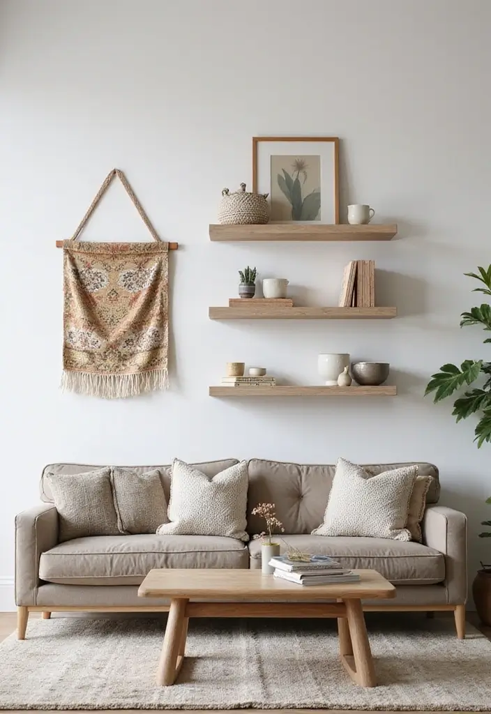 27 Home Decor Ideas Living Room Farmhouse Looks to Warm Your Heart - 23. Wall-mounted Decor