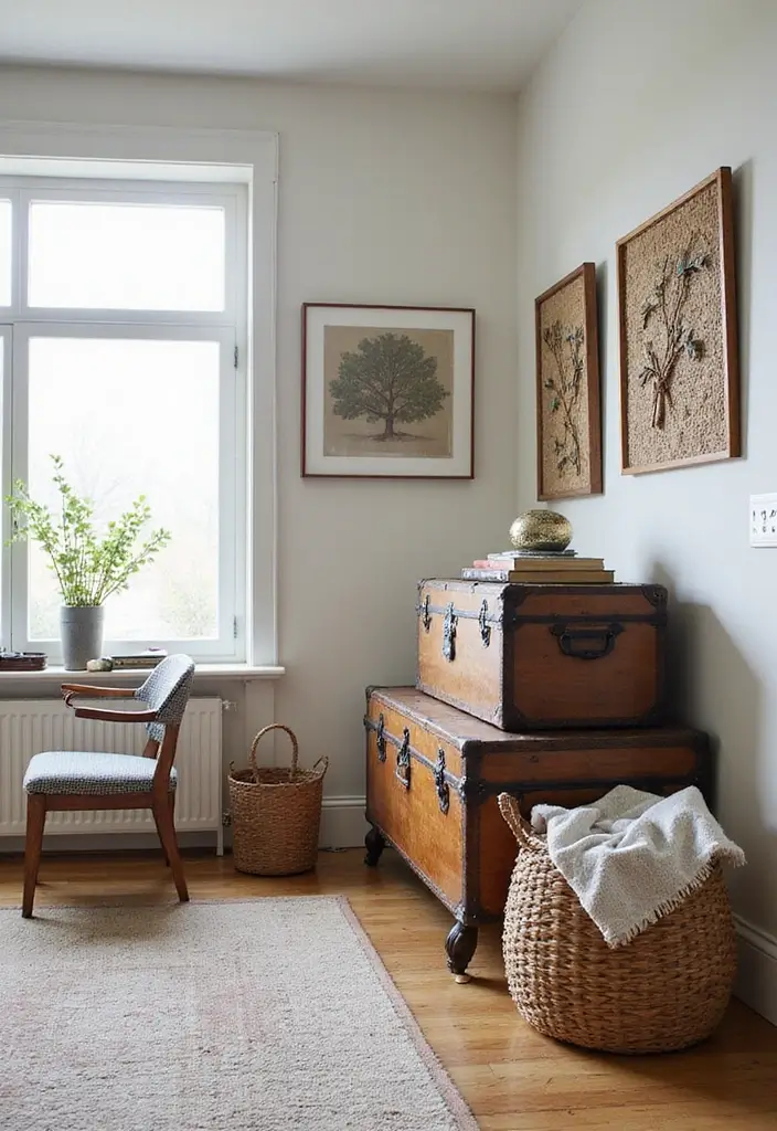 27 Home Decor Ideas Living Room Farmhouse Looks to Warm Your Heart - 26. Stylish Storage Solutions