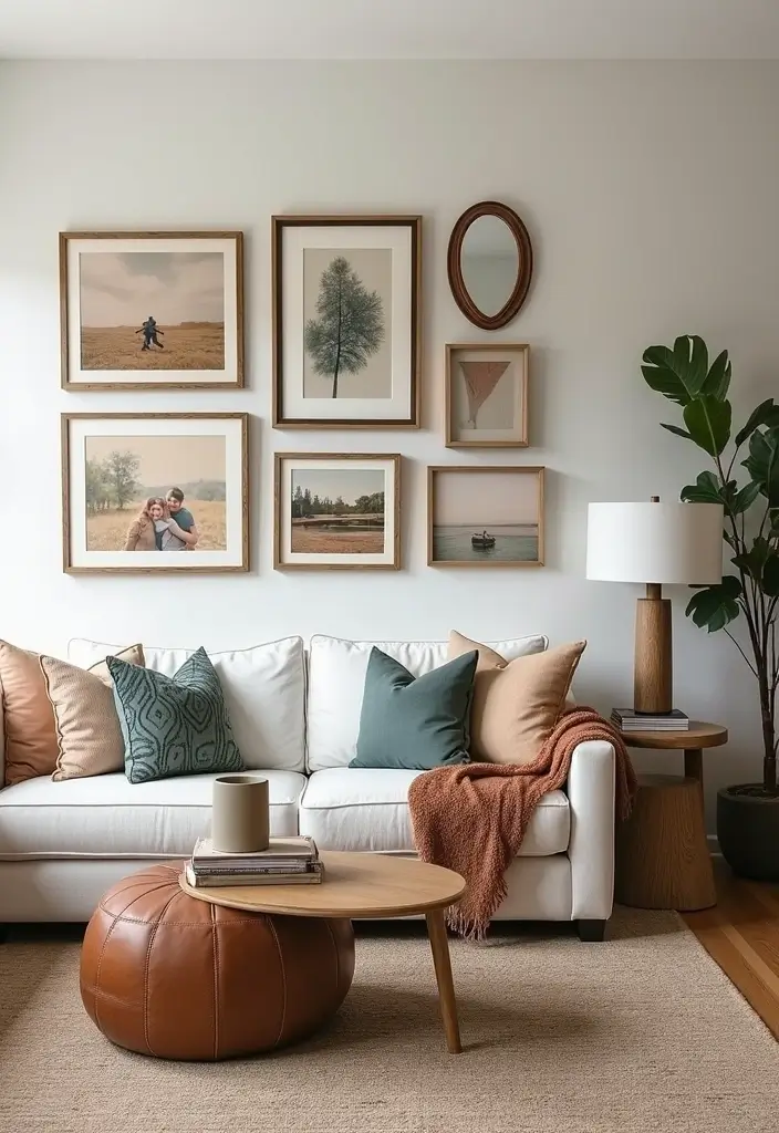 27 Home Decor Ideas Living Room Farmhouse Looks to Warm Your Heart - 4. Statement Wall Art