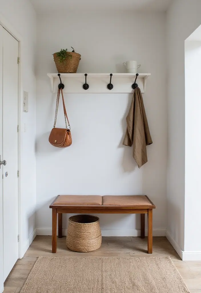 27 Home Decor Ideas for Apartment Small Spaces with Smart Layouts - 14. Functional Entryways