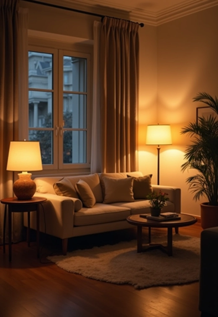 27 Home Decor Ideas for Apartment Small Spaces with Smart Layouts - 8. Layered Lighting