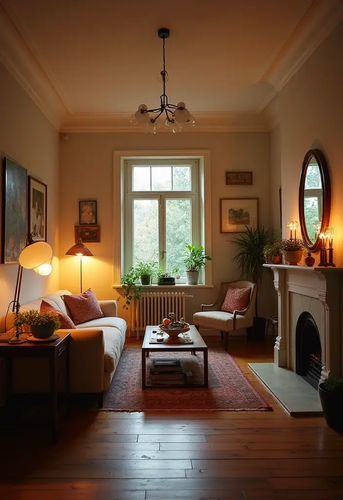 27 Home Decor Ideas for Living Room Cozy Small Spaces: Tiny House Inspirations - 6. Light It Right