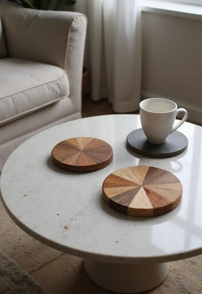 27 Home Decor Ideas on a Budget That Look High-End and Stylish - 25. Stylish Coasters