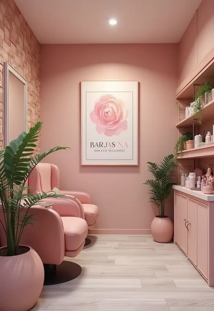 27 Nail Salon Decor Small at Home Ideas for a Professional Feel - 21. Incorporate Your Brand
