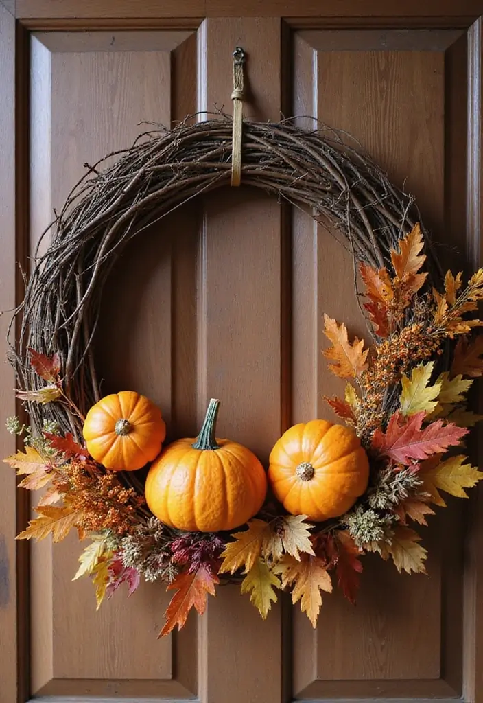 28 Fall Decor Ideas for the Home Outdoor Looks to Welcome Autumn - 1. Harvest-Themed Wreaths