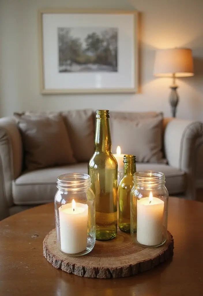 28 Home Decor Ideas Living Room on a Budget That Look Luxurious - 17. Upcycled Candle Holders