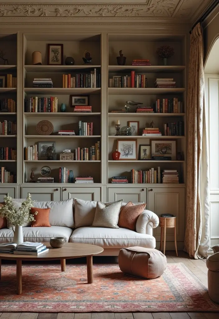 28 Home Decor Ideas Living Room on a Budget That Look Luxurious - 20. Creative Book Displays