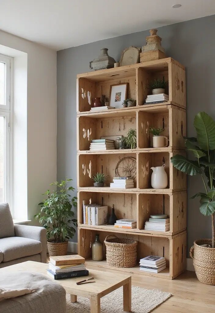 28 Home Decor Ideas Living Room on a Budget That Look Luxurious - 7. Creative Shelving Solutions