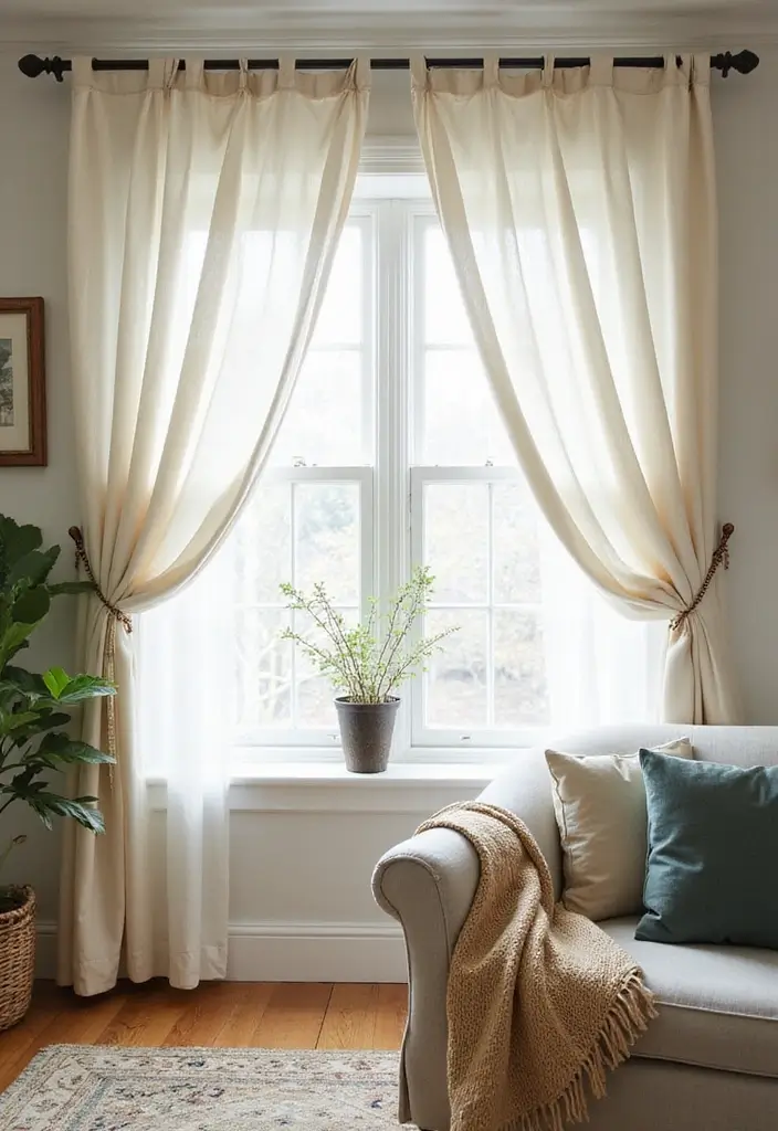 28 Home Decor Ideas Living Room on a Budget That Look Luxurious - 8. Budget-Friendly Curtains