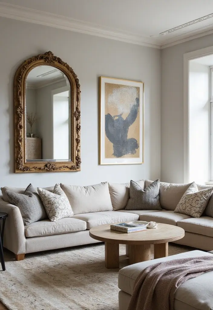 30 Black and White Home Decor Living Room Designs That Wow - 13. The Power of Mirrors