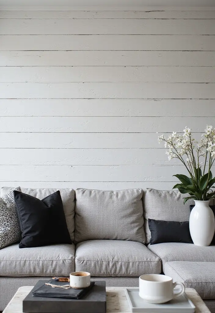 30 Black and White Home Decor Living Room Designs That Wow - 15. Textured Walls