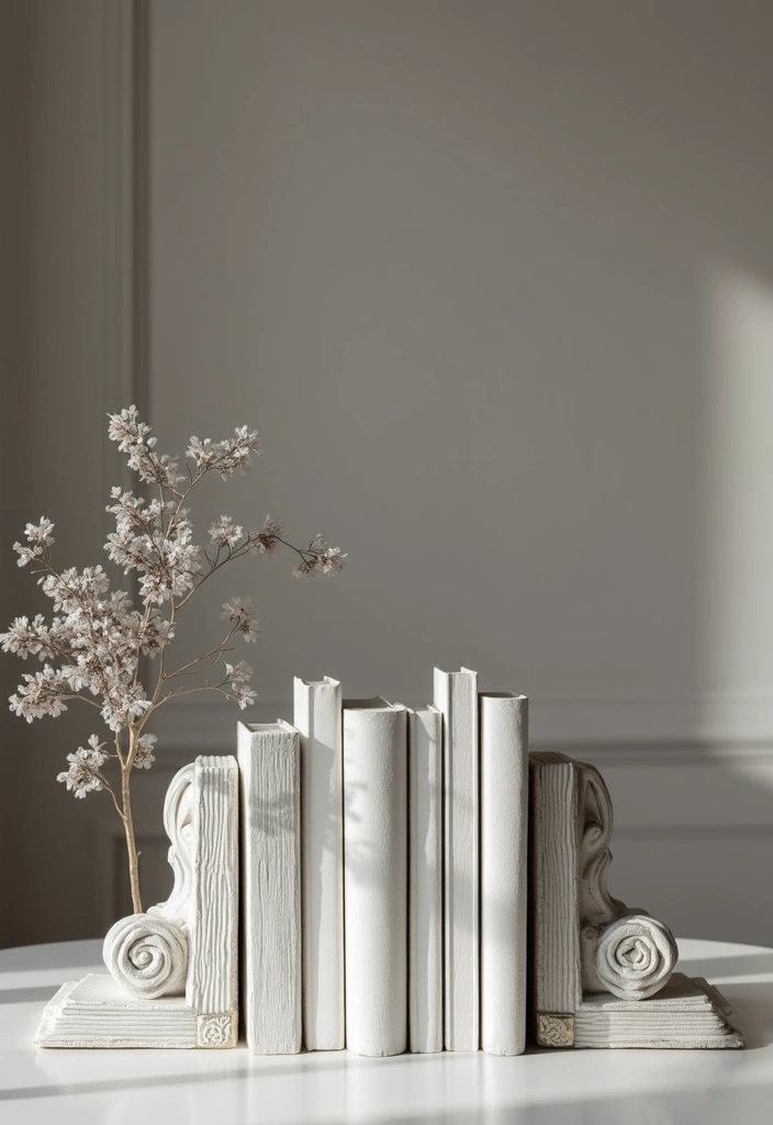 30 Black and White Home Decor Living Room Designs That Wow - 25. Elegant Book Displays