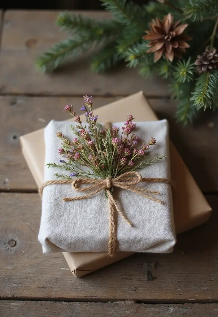 30 Christmas Decor Ideas for the Home Full of Festive Cheer - 14. Sustainable Gift Wrapping