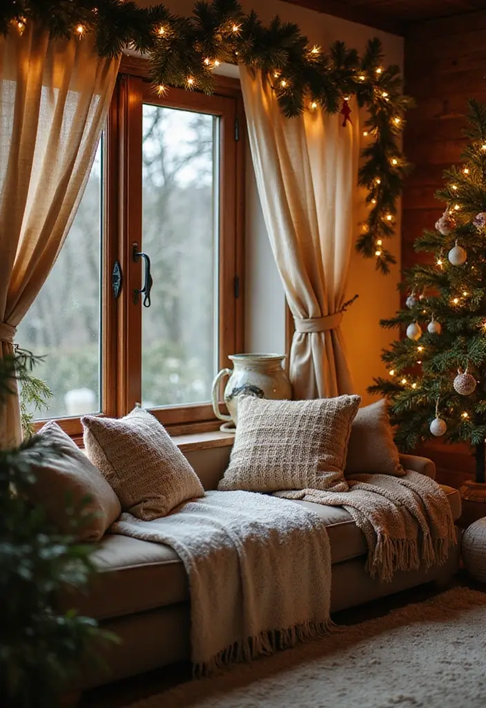 30 Christmas Decor Ideas for the Home Full of Festive Cheer - 30. Creating a Cozy Reading Nook