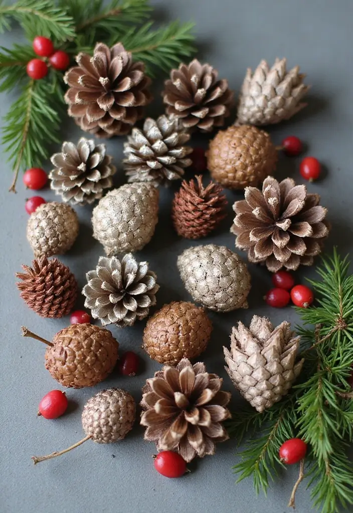 30 Christmas Decor Ideas for the Home Full of Festive Cheer - 4. DIY Pine Cone Decor