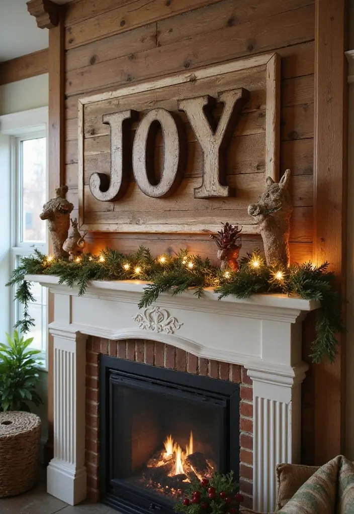 30 Christmas Decor Ideas for the Home Full of Festive Cheer - 7. Reclaimed Wood Decor
