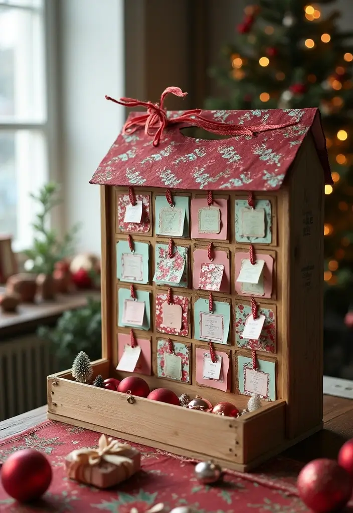 30 Christmas Home Decor Ideas for a Living Room Full of Holiday Spirit - 21. DIY Advent Calendar