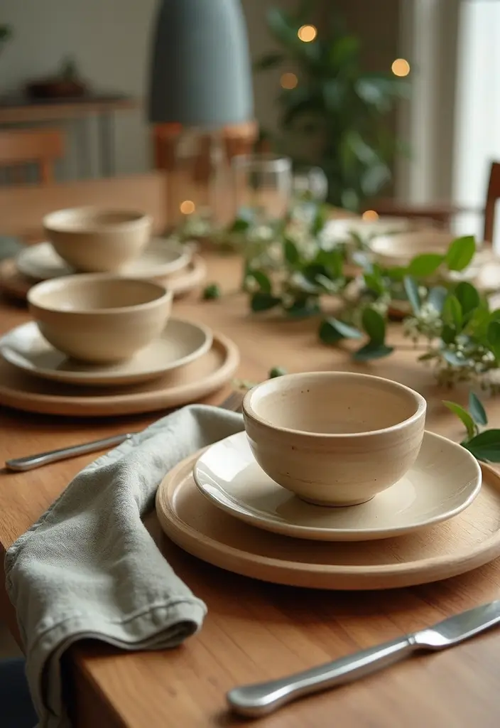 30 Christmas Home Decor Ideas for a Living Room Full of Holiday Spirit - 26. Eco-Conscious Dinnerware
