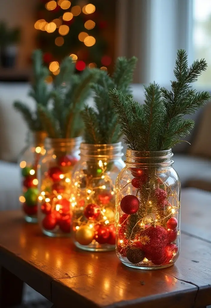30 Christmas Home Decor Ideas for a Living Room Full of Holiday Spirit - 3. Recycled Ornament Display