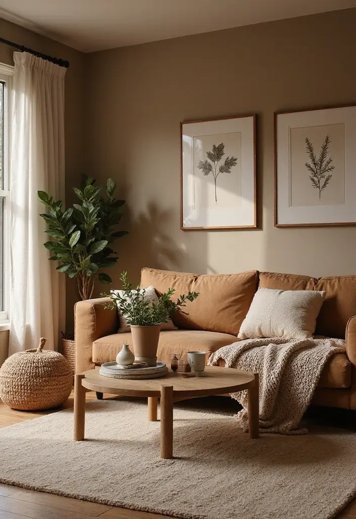 30 Cozy Home Decor Ideas Living Room Inspirations for Comfort Lovers - 1. Embrace Earthy Colors