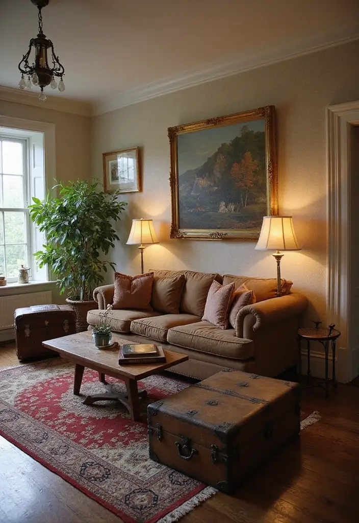 30 Cozy Home Decor Ideas Living Room Inspirations for Comfort Lovers - 18. Vintage and Antique Finds