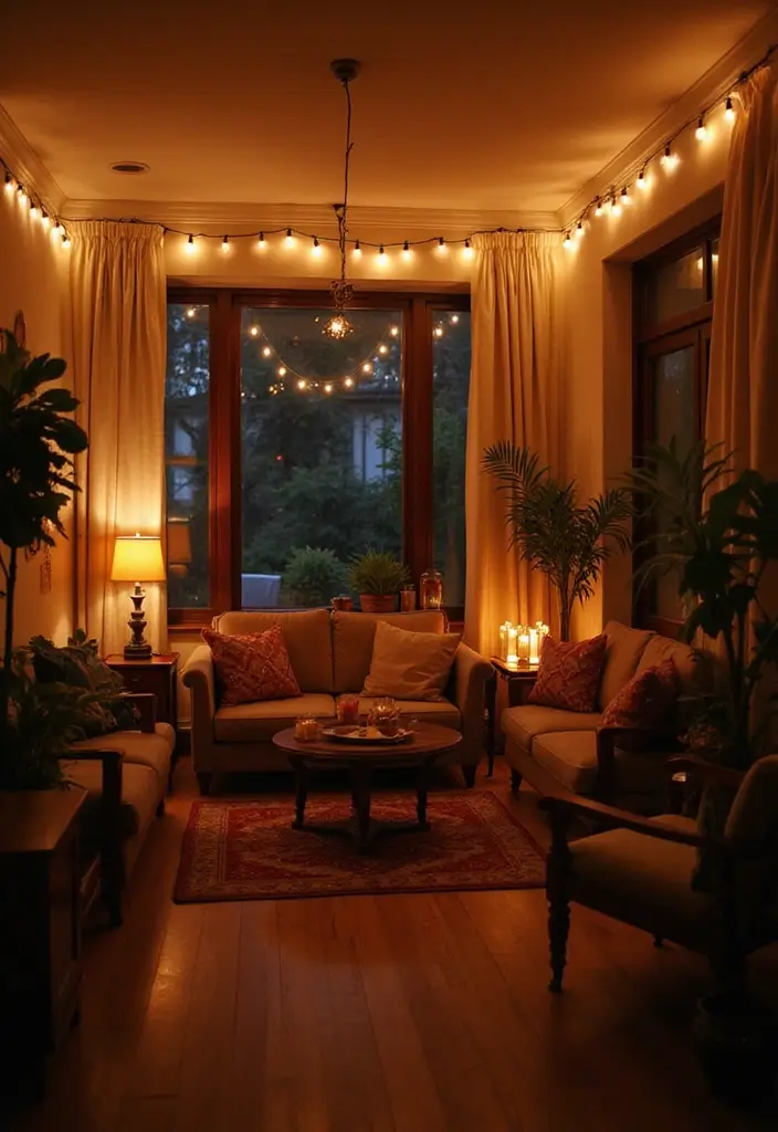 30 Cozy Home Decor Ideas Living Room Inspirations for Comfort Lovers - 4. Warm Lighting Solutions