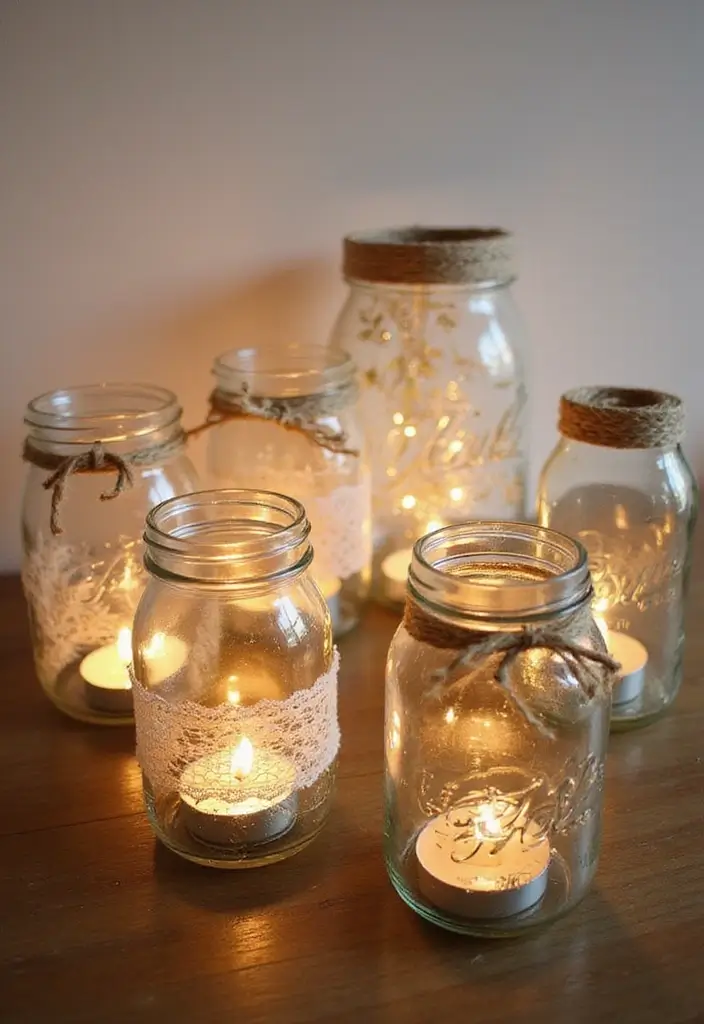 30 DIY Crafts for Home Decor Wall Art Using Affordable Materials - 17. Upcycled Candle Holders