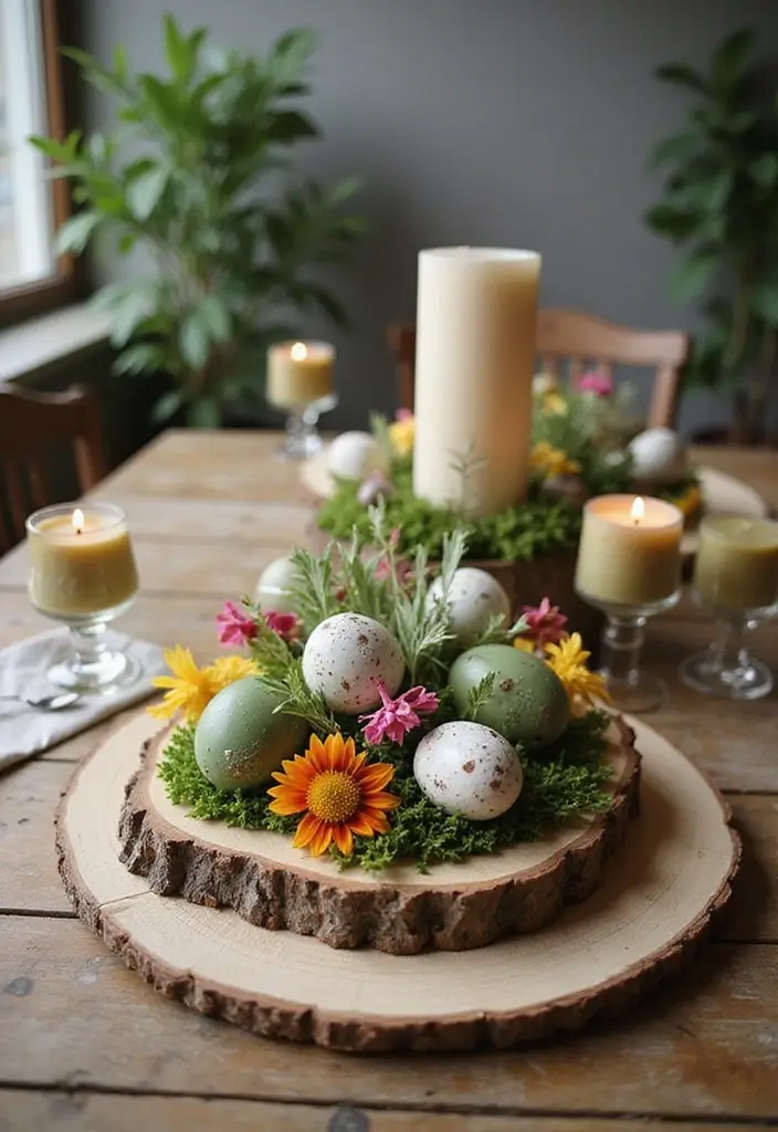 30 Easter Decor Ideas for the Home That Bring Fresh Spring Energy - 1. Nature-Inspired Centerpieces