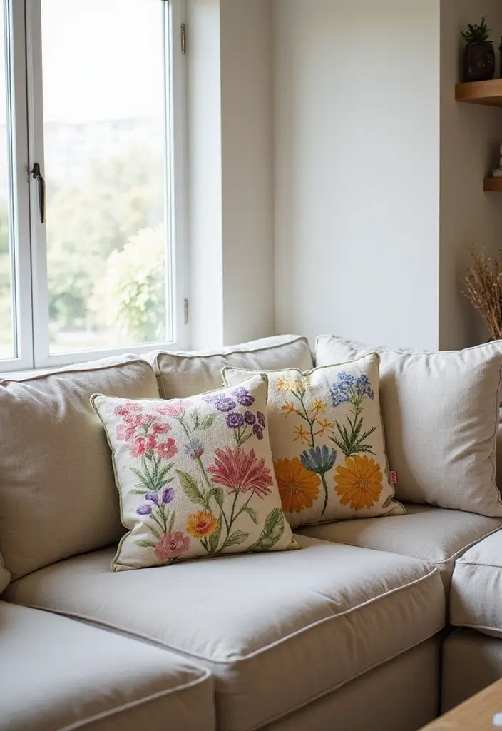 30 Easter Decor Ideas for the Home That Bring Fresh Spring Energy - 12. Seasonal Throw Pillows