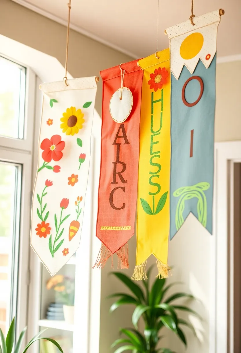 30 Easter Decor Ideas for the Home That Bring Fresh Spring Energy - 18. Festive Seasonal Banners