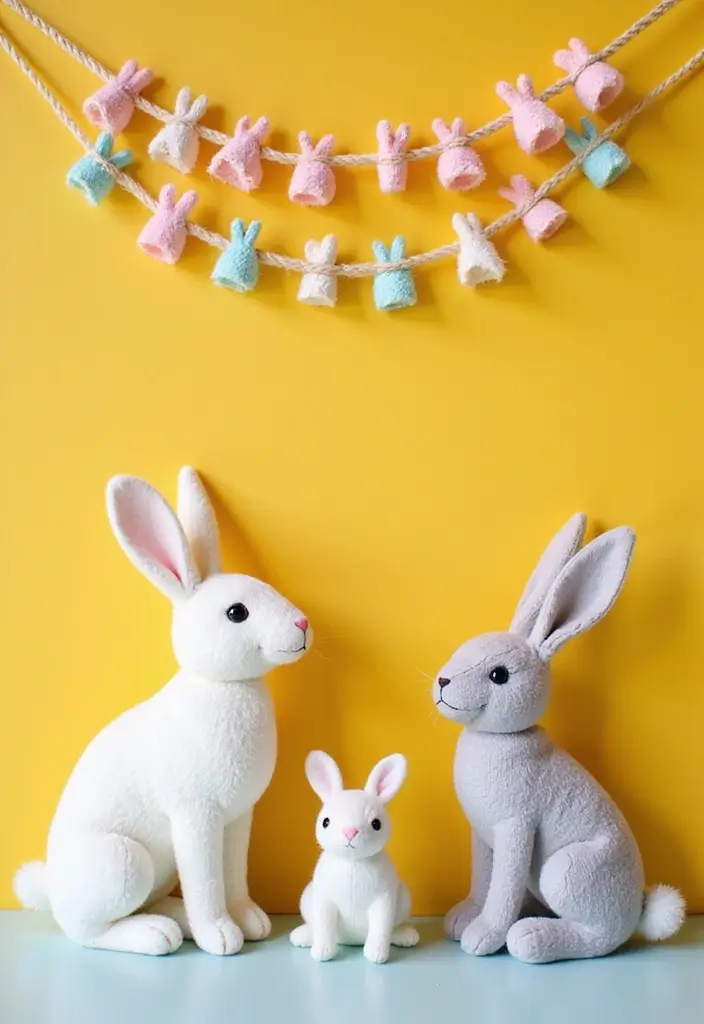 30 Easter Decor Ideas for the Home That Bring Fresh Spring Energy - 4. Sustainable Bunny Decor