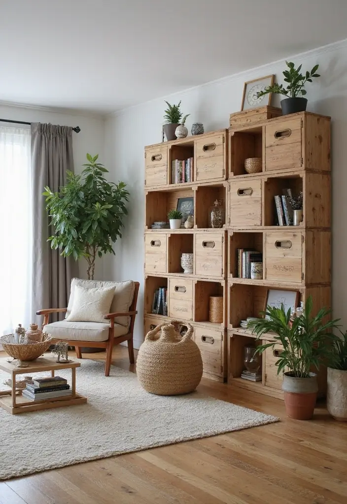 30 Easy DIY Crafts for Home Decor You’ll Want to Try Right Now - 13. Upcycled Crate Storage