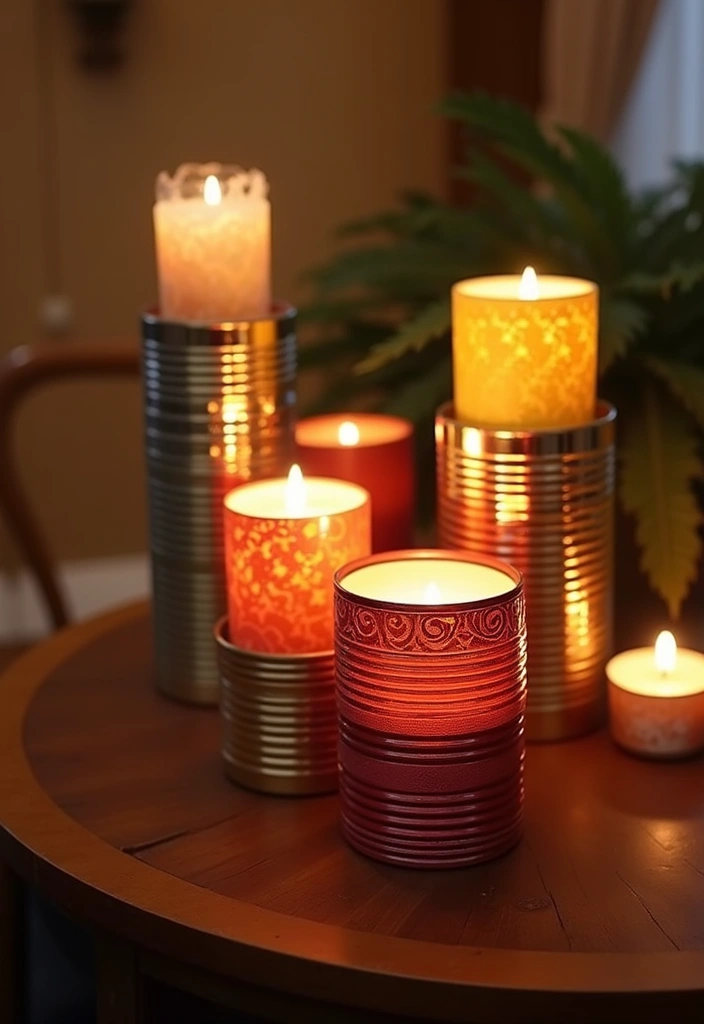 30 Easy DIY Crafts for Home Decor You’ll Want to Try Right Now - 16. Candlestick Holders from Tin Cans