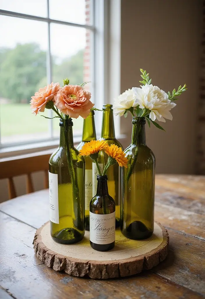 30 Easy DIY Crafts for Home Decor You’ll Want to Try Right Now - 3. Wine Bottle Vases