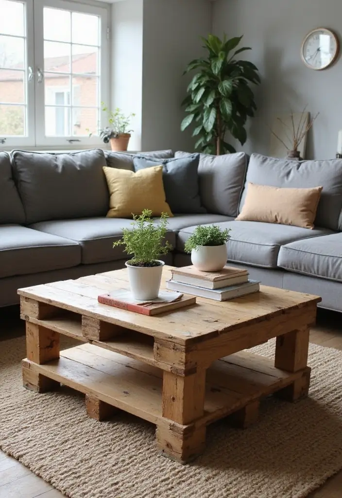 30 Easy DIY Crafts for Home Decor You’ll Want to Try Right Now - 4. Wooden Pallet Coffee Table