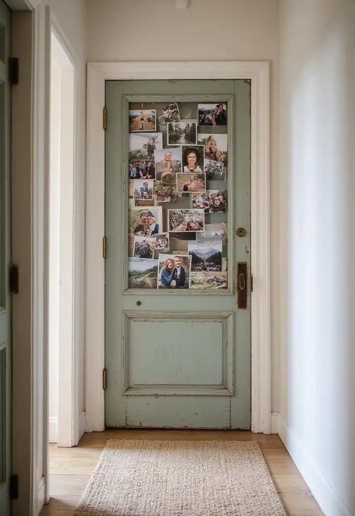 30 Easy DIY Home Decor Cheap Homemade Wall Art Craft Ideas for Every Room - 17. Old Door Frame Picture Display