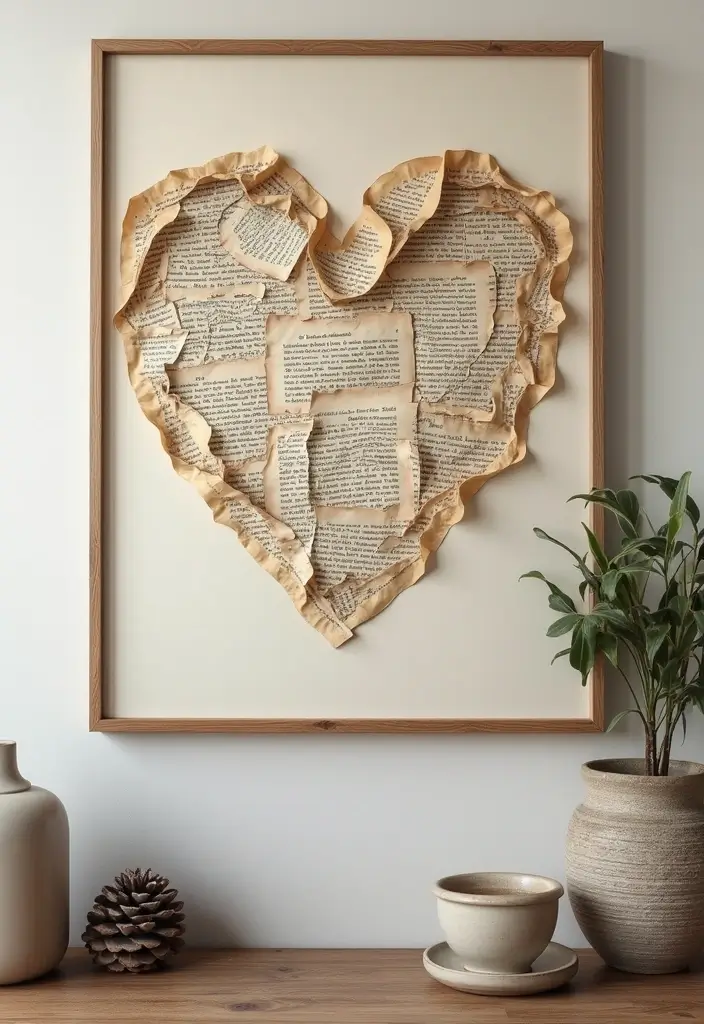30 Easy DIY Home Decor Cheap Homemade Wall Art Craft Ideas for Every Room - 7. Upcycled Book Page Art