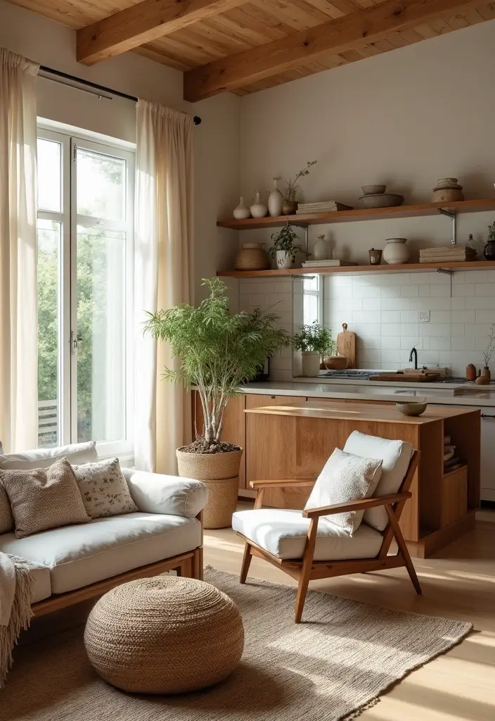 30 Eco-Friendly Home Decor Ideas for Living Room and Kitchen - 10. Organic Textiles