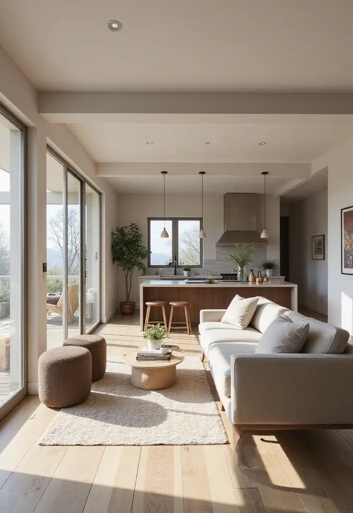 30 Eco-Friendly Home Decor Ideas for Living Room and Kitchen - 22. Smooth Transitions