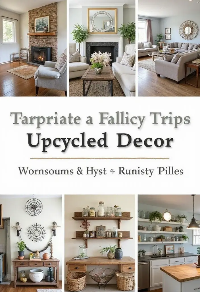 30 Eco-Friendly Home Decor Ideas for Living Room and Kitchen - 3. Upcycled Decor