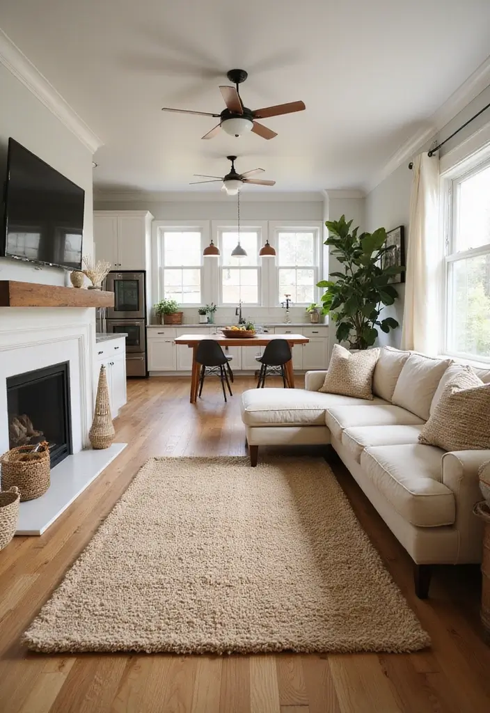 30 Eco-Friendly Home Decor Ideas for Living Room and Kitchen - 5. Natural Fiber Rugs