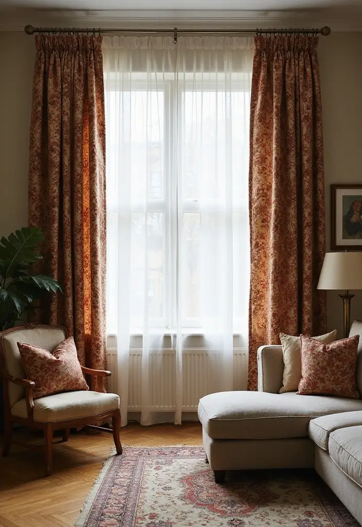 30 Ethnic Home Decor Indian Living Rooms Full of Culture and Warmth - 14. Statement Curtains