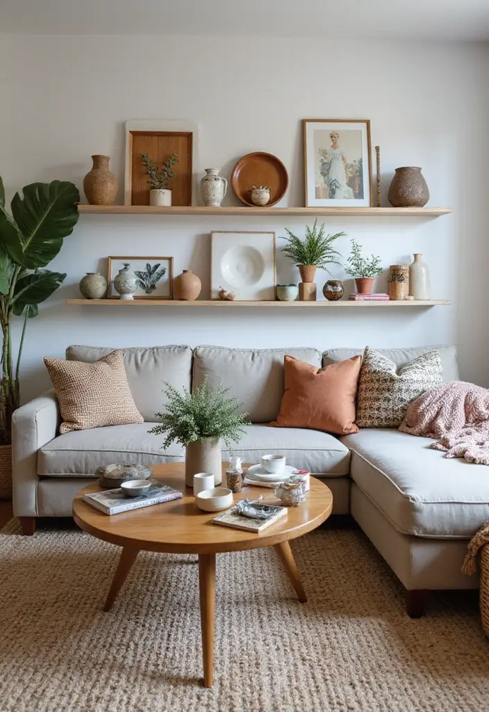 30 Ethnic Home Decor Indian Living Rooms Full of Culture and Warmth - 21. Artistic Direct Accessory Display