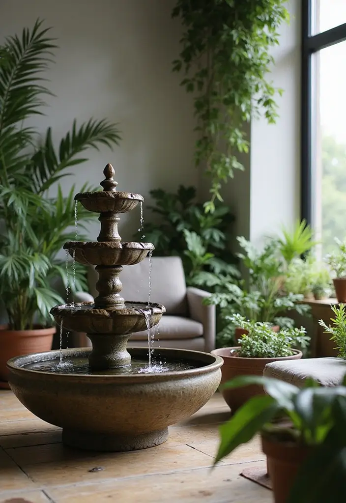 30 Ethnic Home Decor Indian Living Rooms Full of Culture and Warmth - 23. Indoor Water Features
