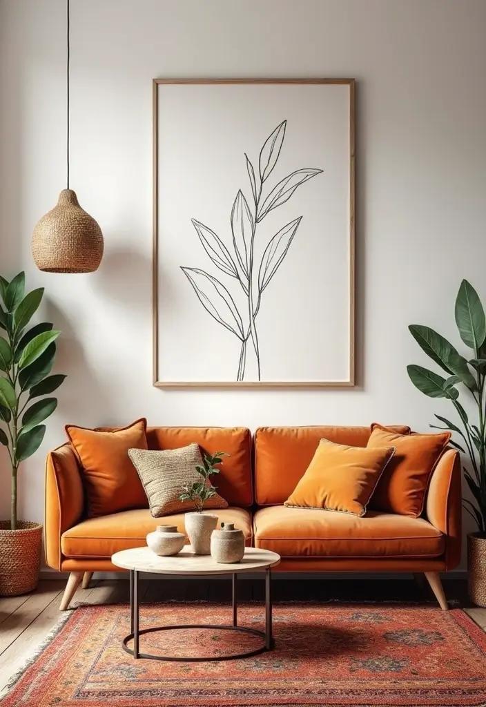 30 Ethnic Home Decor Indian Living Rooms Full of Culture and Warmth - 25. Minimalist Artwork