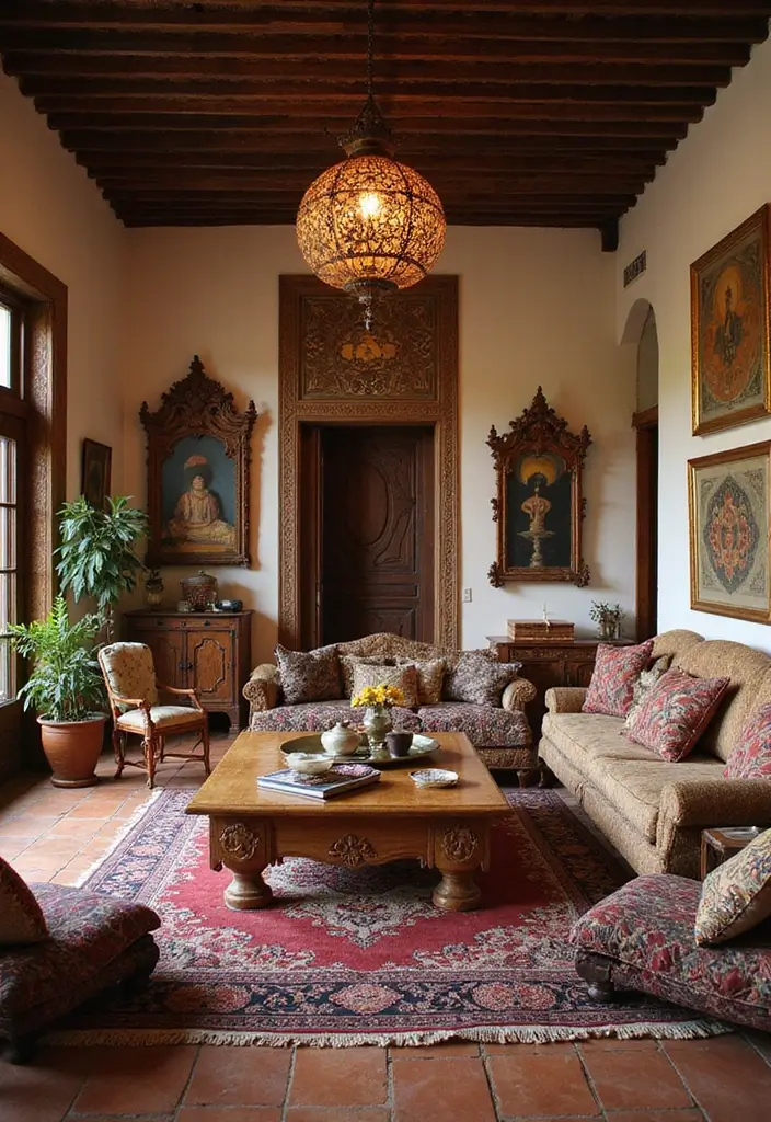 30 Ethnic Home Decor Indian Living Rooms Full of Culture and Warmth - 4. Ethnic Style Furnishings