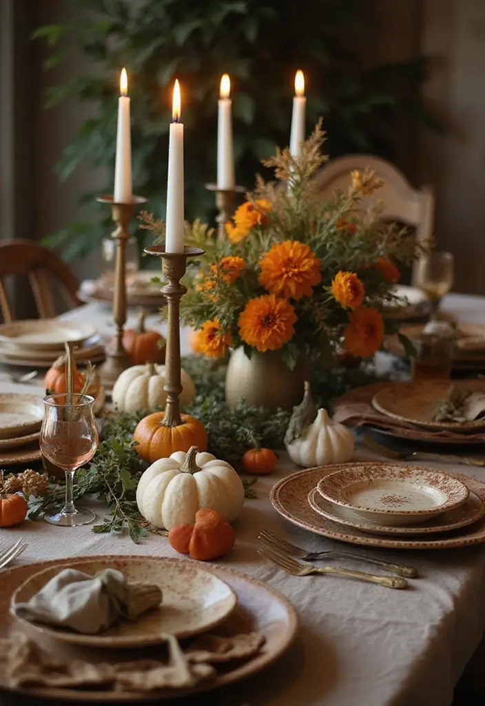 30 Fall Decor Ideas for the Home Boho Style with Earthy Charm - 14. Seasonal Table Settings