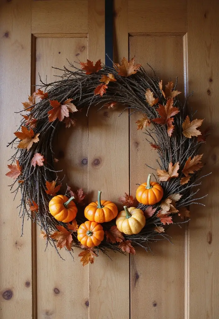 30 Fall Decor Ideas for the Home Boho Style with Earthy Charm - 7. Autumn-Inspired Wreaths